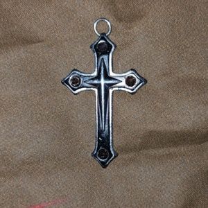Black onyx cross necklace pendant